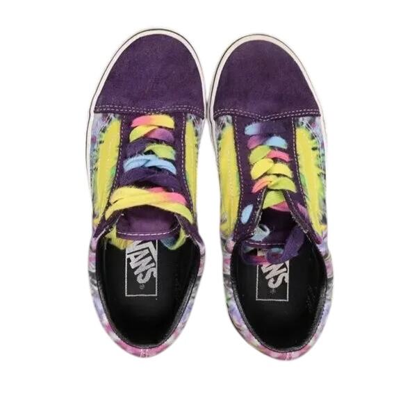 Vans Shoes Womens 6 Old Skool Sneakers Tie Dye Lifestyle Skate Athletic Casual - Picture 11 of 13